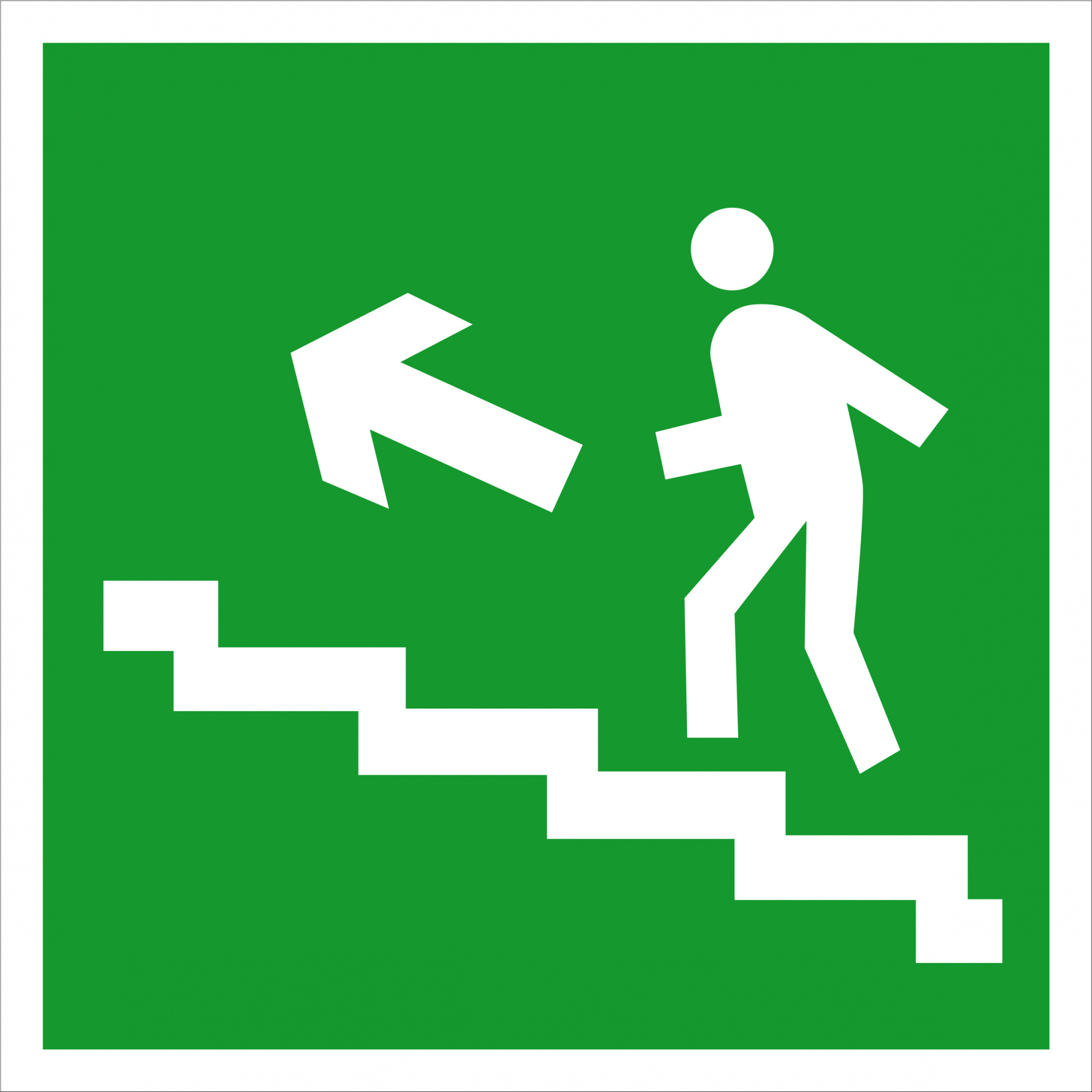 (Знак 2.9) Направление к эвакуационному выходу по лестнице вверх