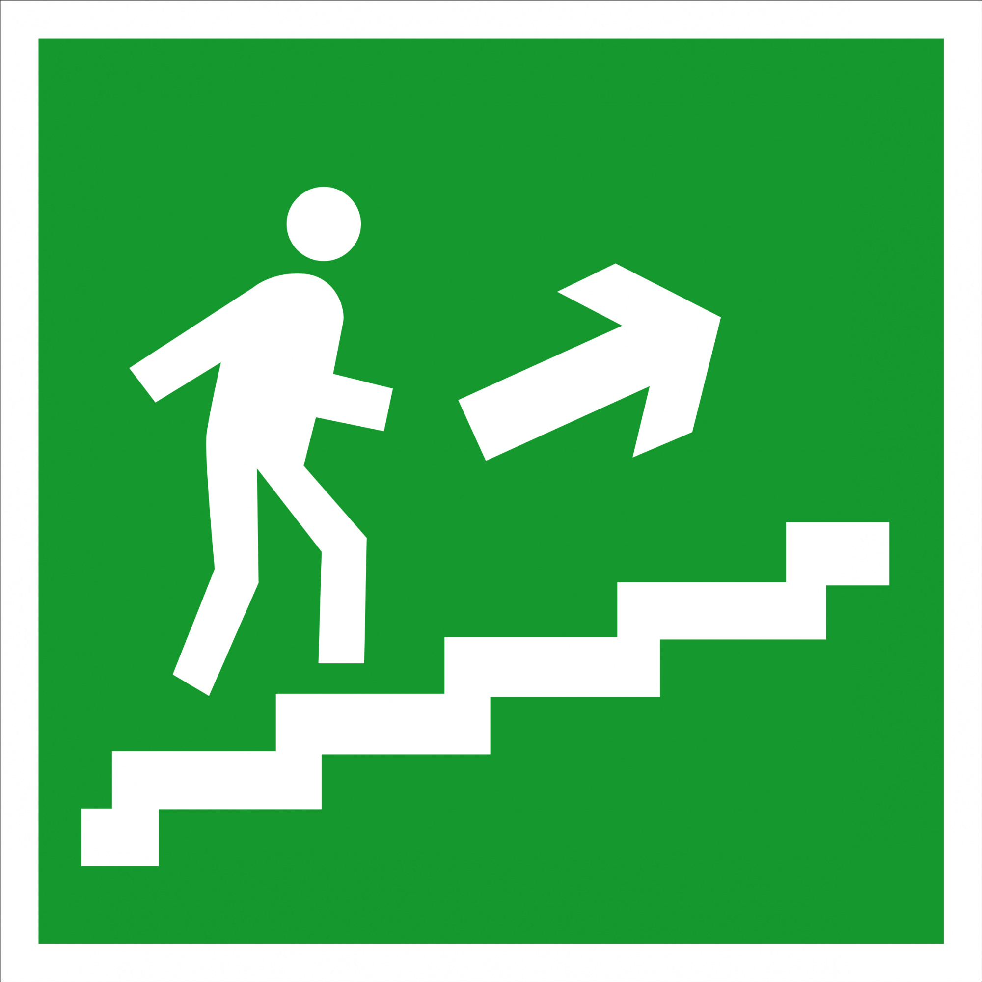(Знак 2.8) Направление к эвакуационному выходу по лестнице вверх